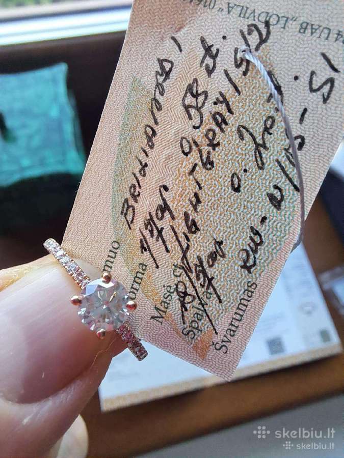 Sužadėtuvių žiedas su briliantais (0,78ct) - nuotraukos Nr. 10