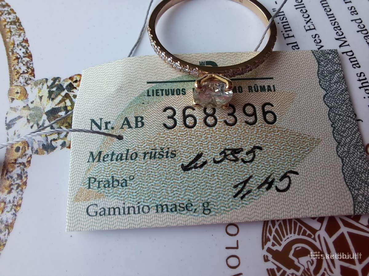 Sužadėtuvių žiedas su briliantais (0,78ct) - nuotraukos Nr. 11