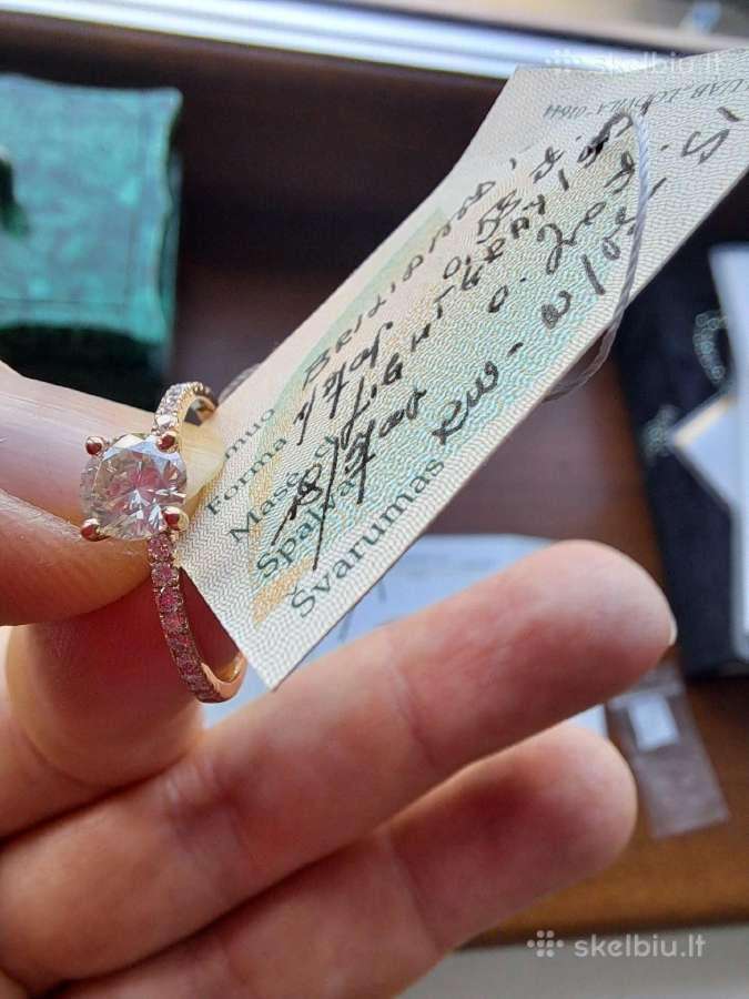 Sužadėtuvių žiedas su briliantais (0,78ct) - nuotraukos Nr. 13