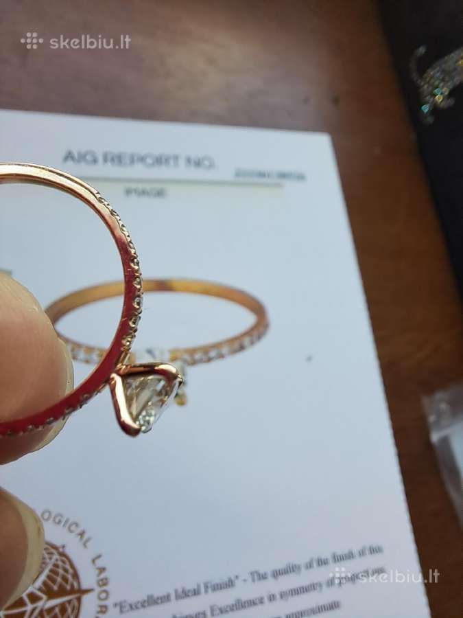 Sužadėtuvių žiedas su briliantais (0,78ct) - nuotraukos Nr. 14