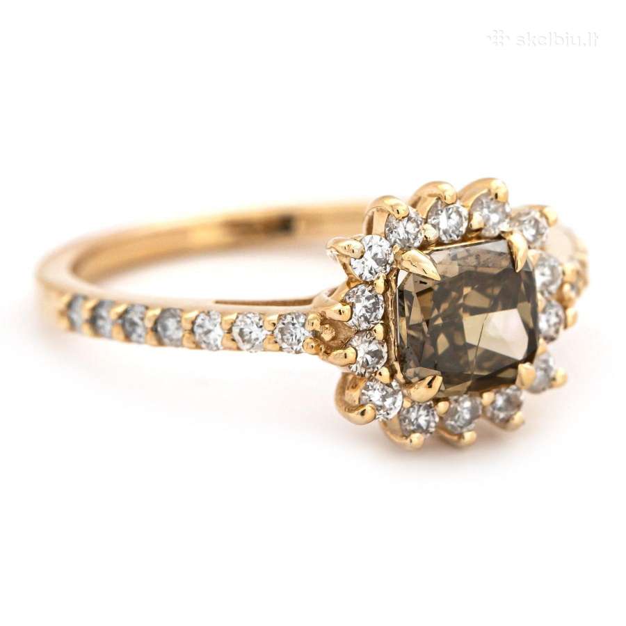 Sužadetuvių žiedas su dideliu (1,58ct) briliantu - nuotraukos Nr. 3