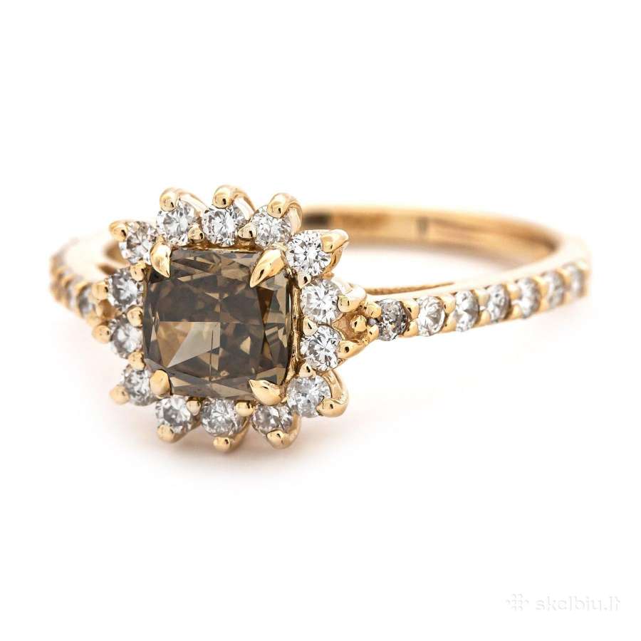 Sužadetuvių žiedas su dideliu (1,58ct) briliantu - nuotraukos Nr. 4