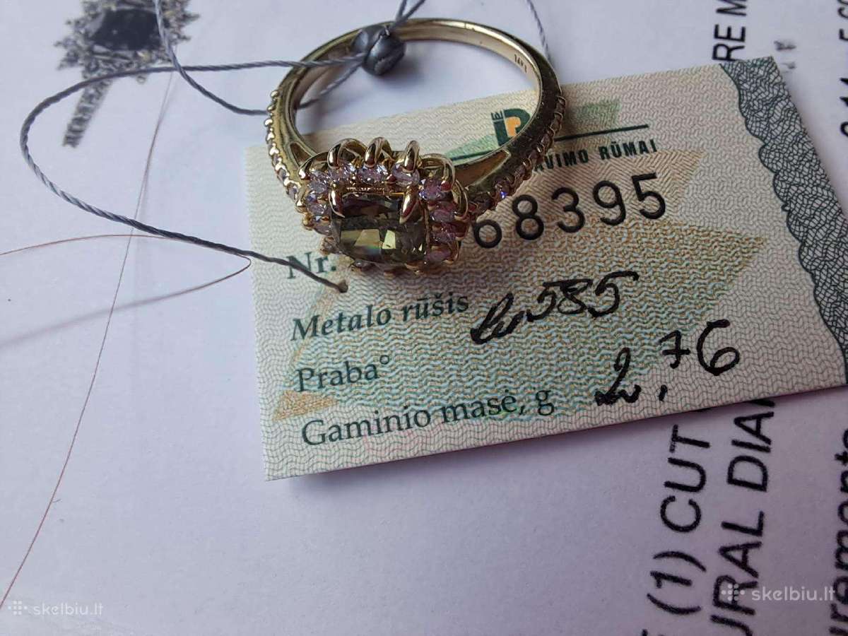Sužadetuvių žiedas su dideliu (1,58ct) briliantu - nuotraukos Nr. 13