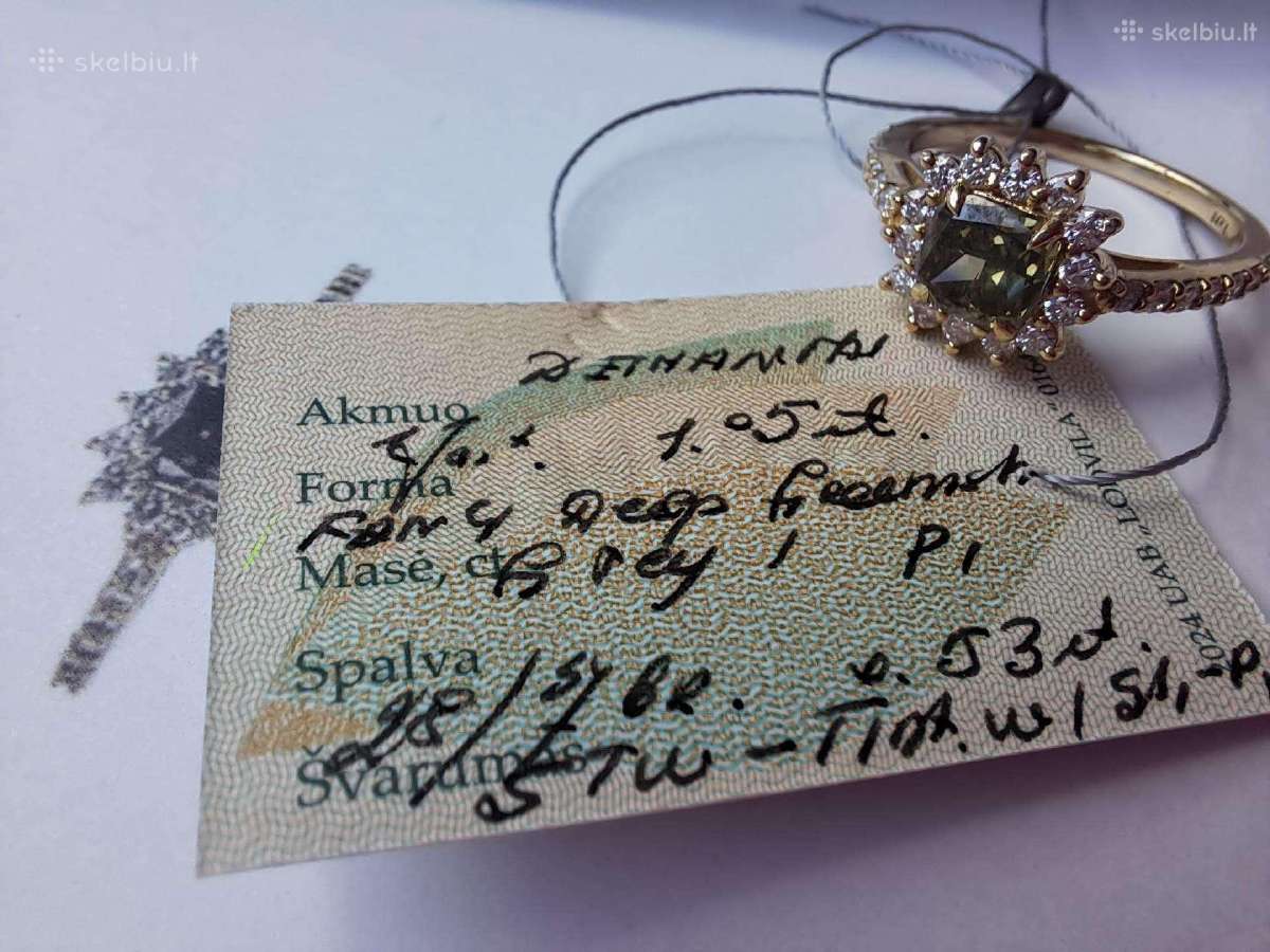 Sužadetuvių žiedas su dideliu (1,58ct) briliantu - nuotraukos Nr. 14