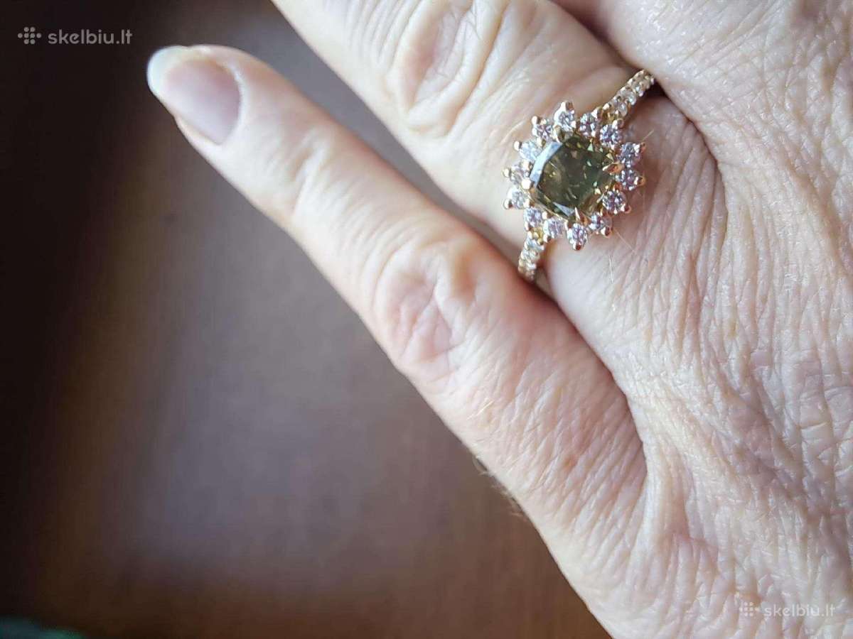 Sužadetuvių žiedas su dideliu (1,58ct) briliantu - nuotraukos Nr. 15