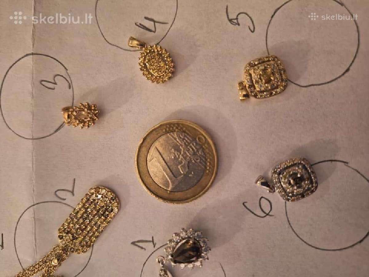 Didelis pakabukas su deimantais (1,43ct) - nuotraukos Nr. 8