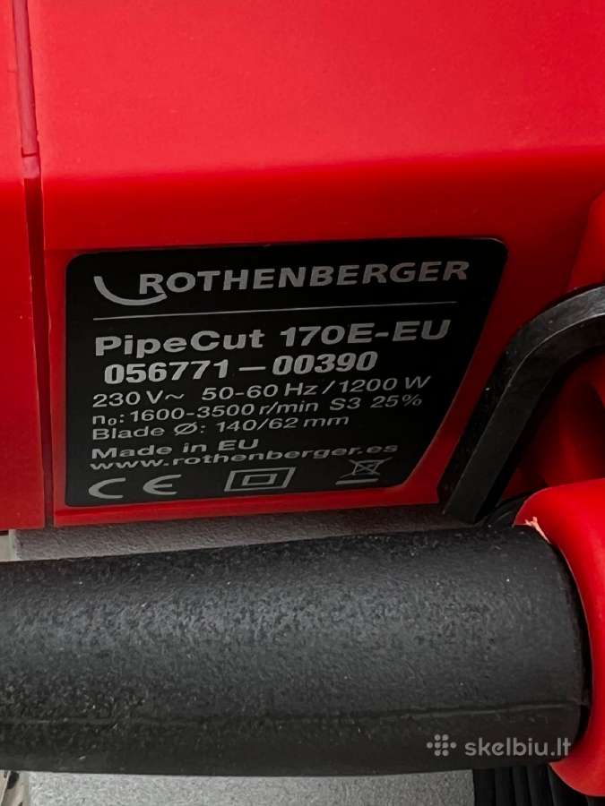 Rothenberger Exact Pipecut 170e vamzdžių pjov. - nuotraukos Nr. 5