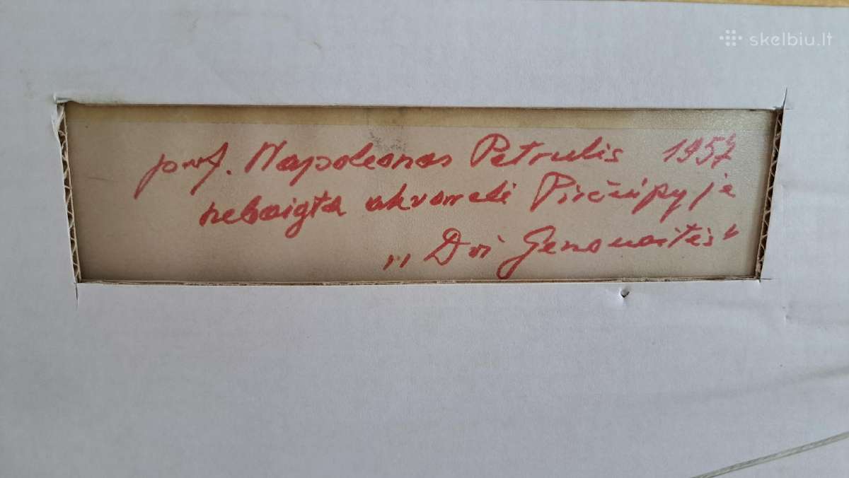 Profesorius Napoleonas Petrulis 1957m. akvarelė - nuotraukos Nr. 3