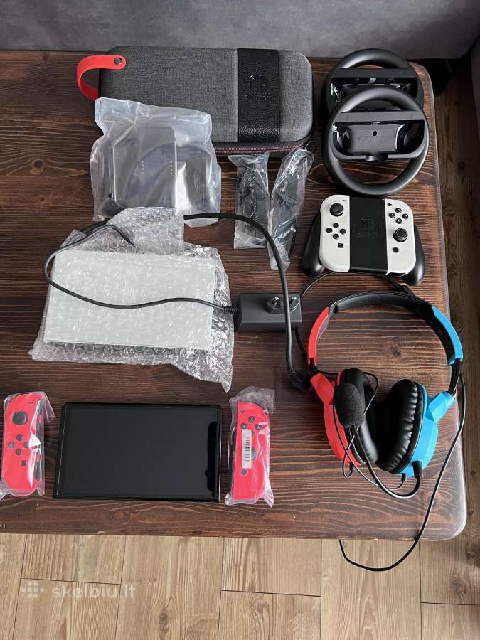 Nintendo Switch Oled 64gb, pultelis, vairas - nuotraukos Nr. 2