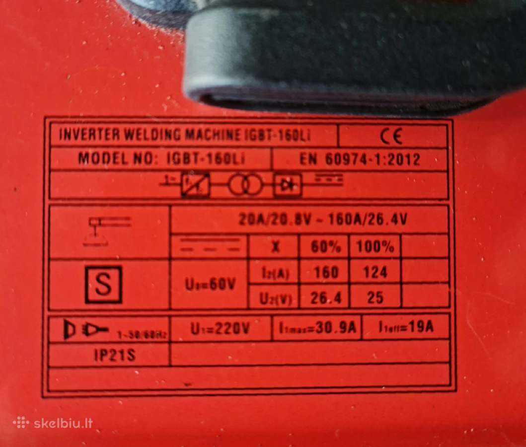 Suvirinimo aparatas Fil-tech Igbt-160 Li - nuotraukos Nr. 4