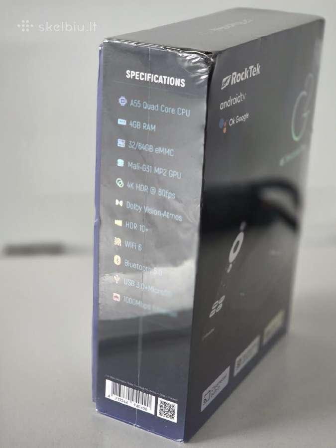 Parduodu nauja Android TV priedėli Rocktek G2 4k - nuotraukos Nr. 4