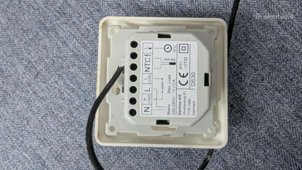 Termostatas Danfoss Devireg šildomoms grindims - nuotraukos Nr. 2