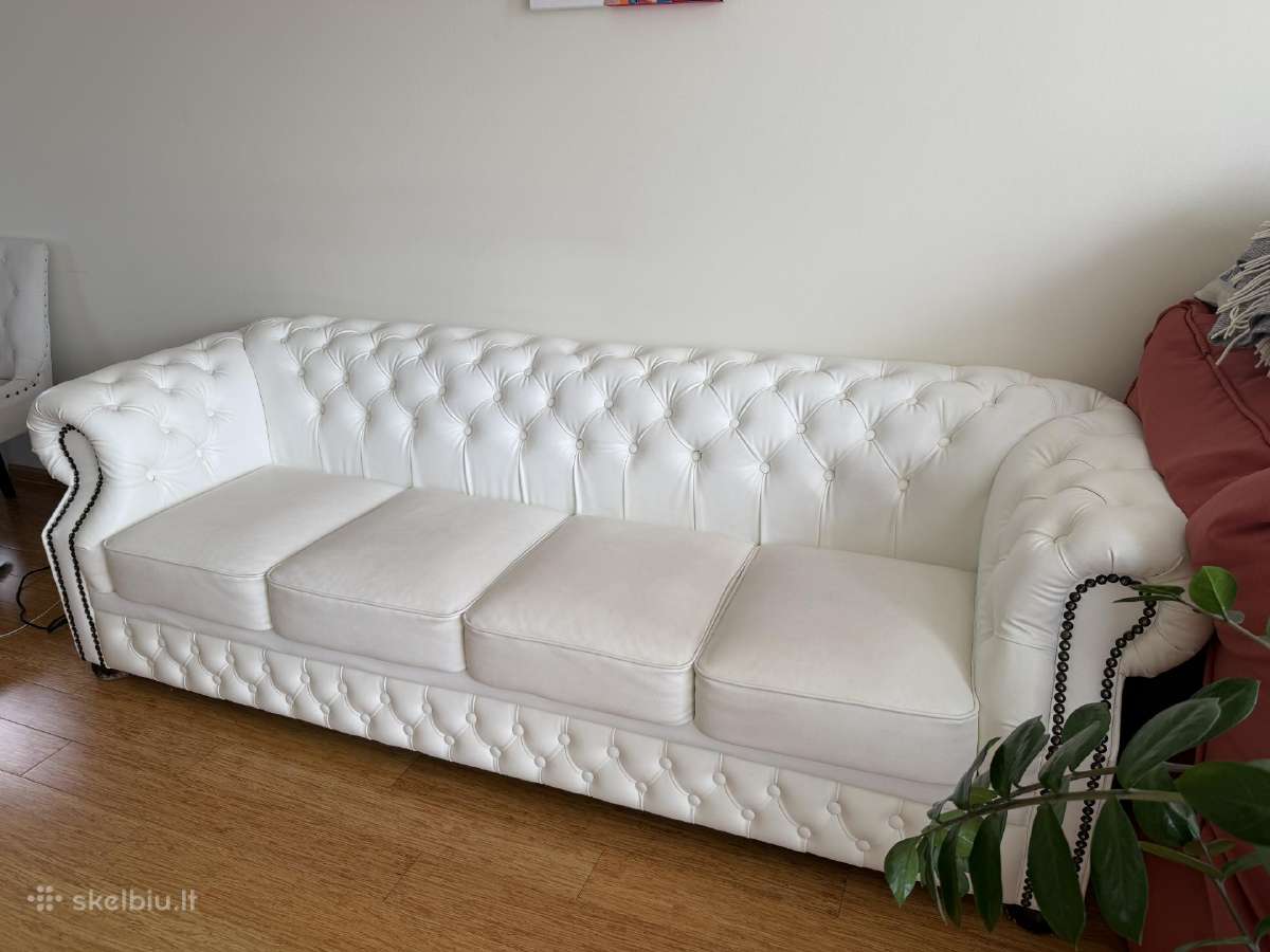 Natūralios odos sofa - nuotraukos Nr. 2