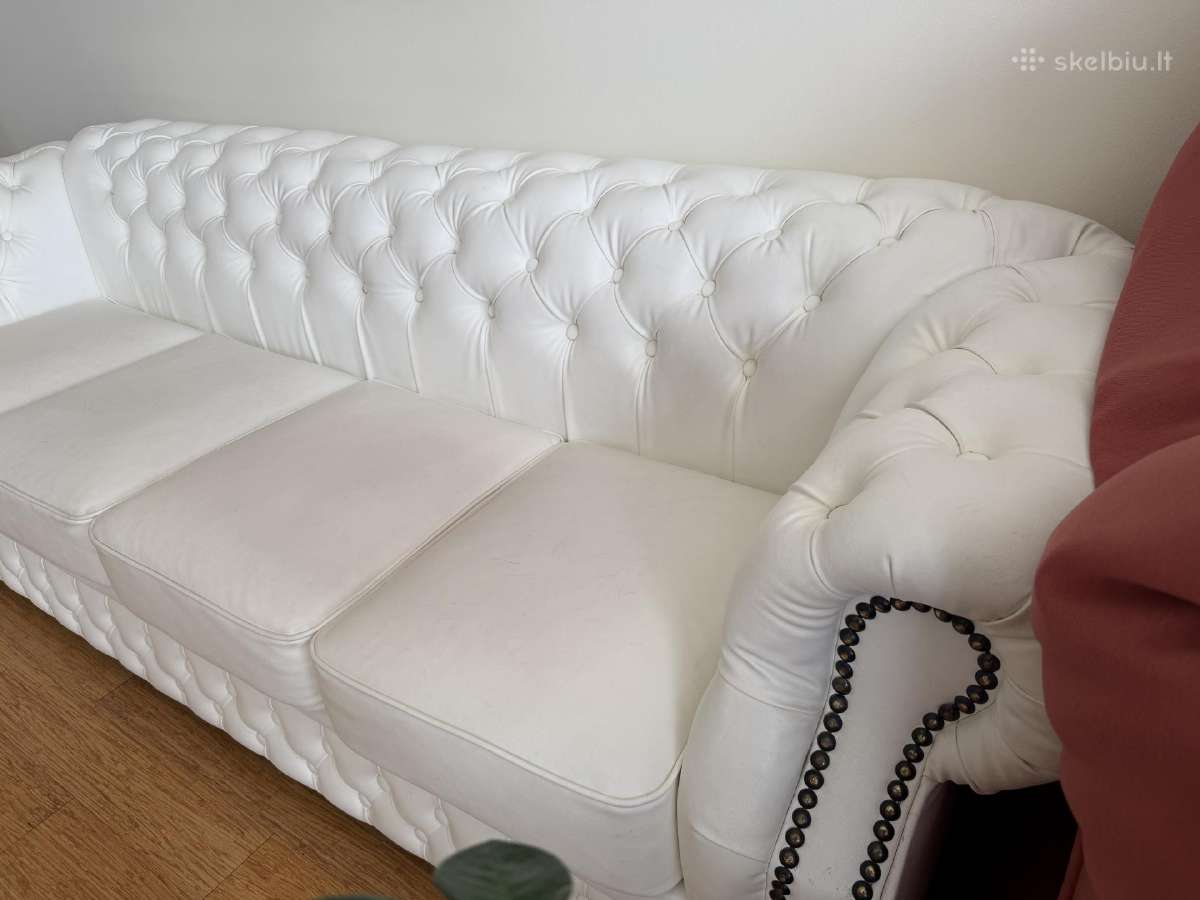 Natūralios odos sofa - nuotraukos Nr. 3