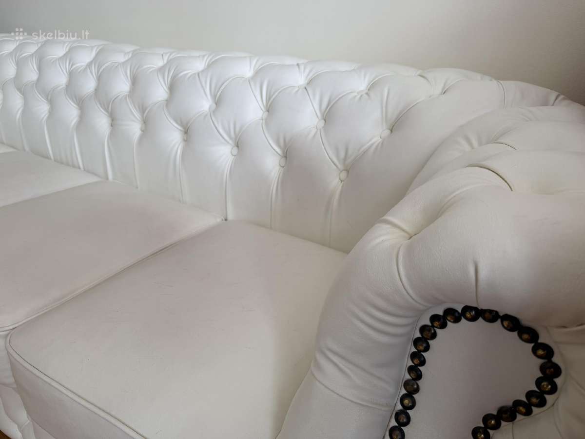 Natūralios odos sofa - nuotraukos Nr. 6