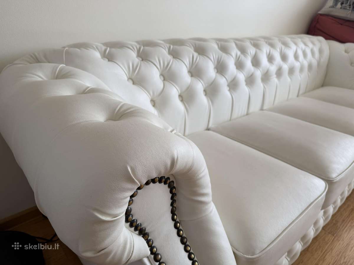 Natūralios odos sofa - nuotraukos Nr. 7