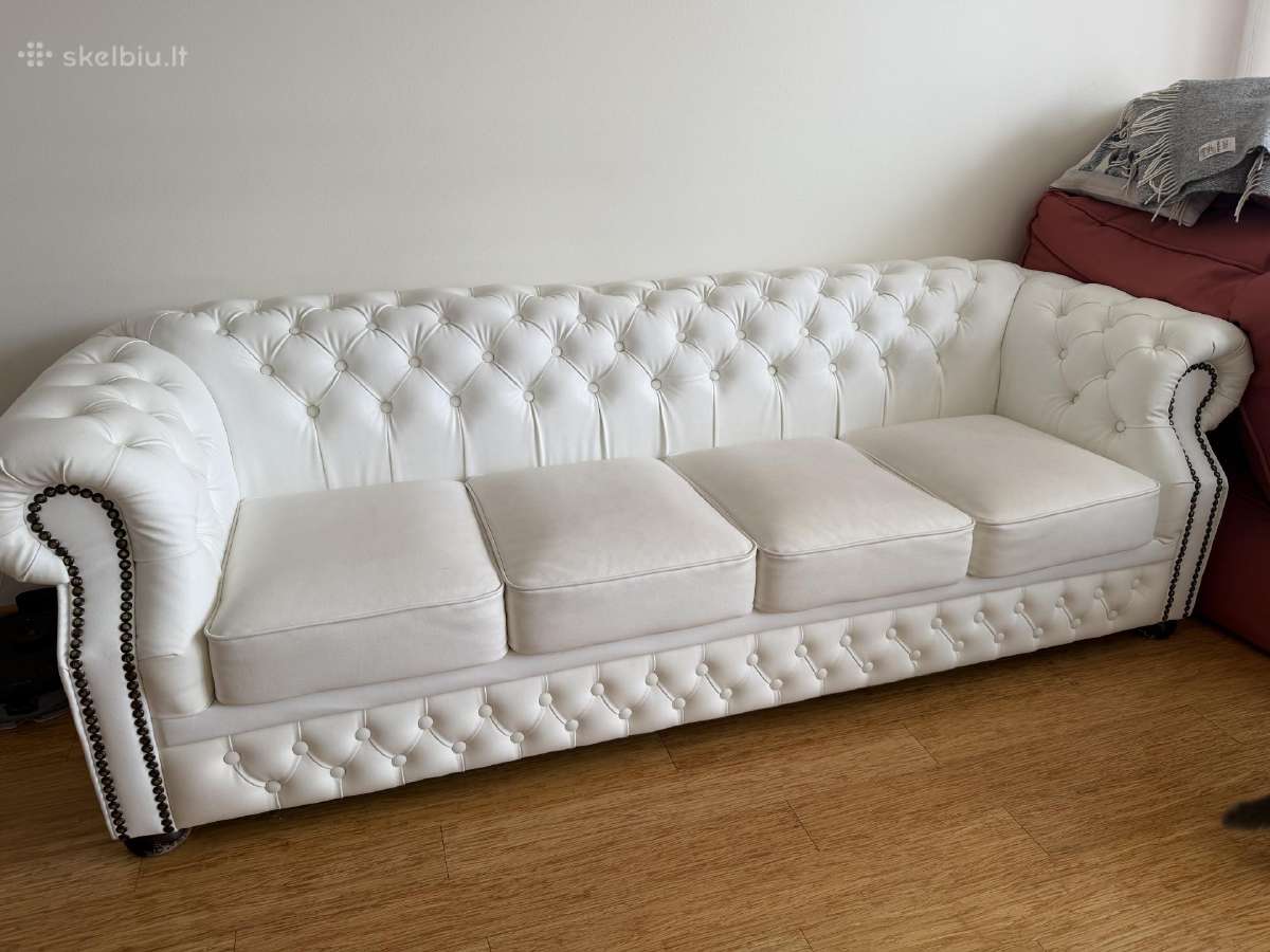 Natūralios odos sofa - nuotraukos Nr. 9
