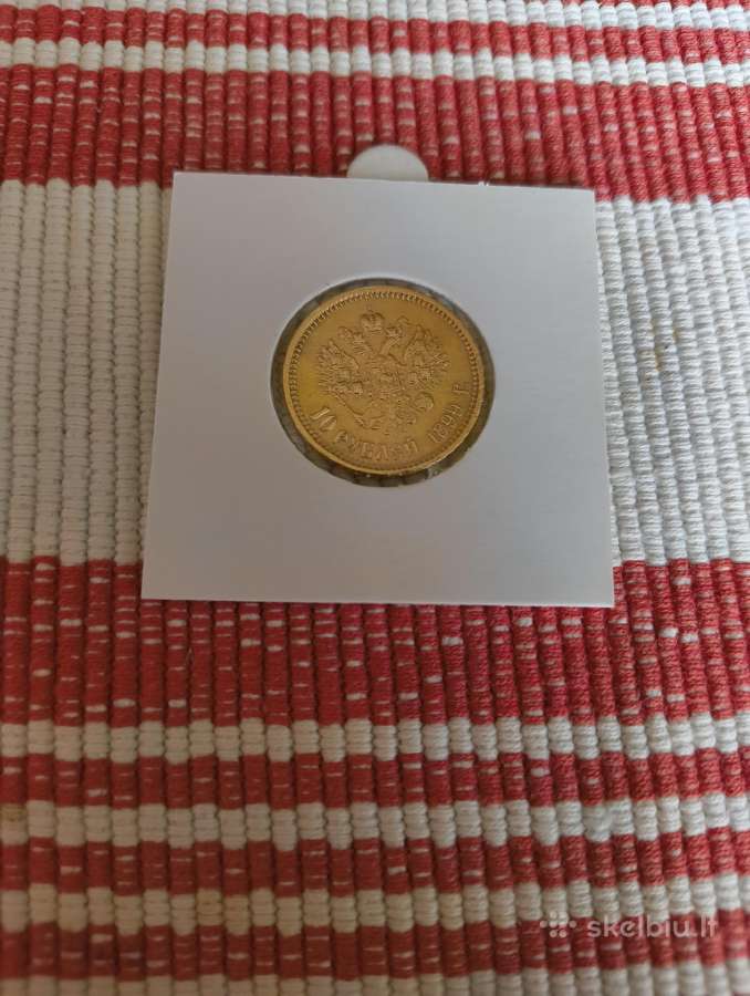 Caro Auksine Moneta 10 Rubliu 1899 Metu ( Аг ). - nuotraukos Nr. 2