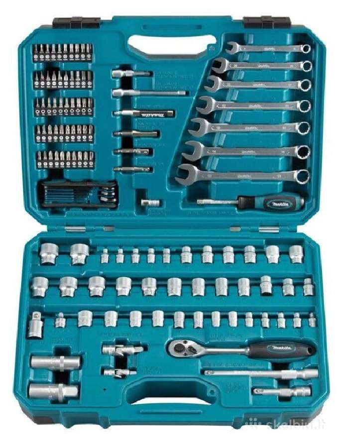 Įrankių komplektas Makita E-06616, 120 vnt. - nuotraukos Nr. 2