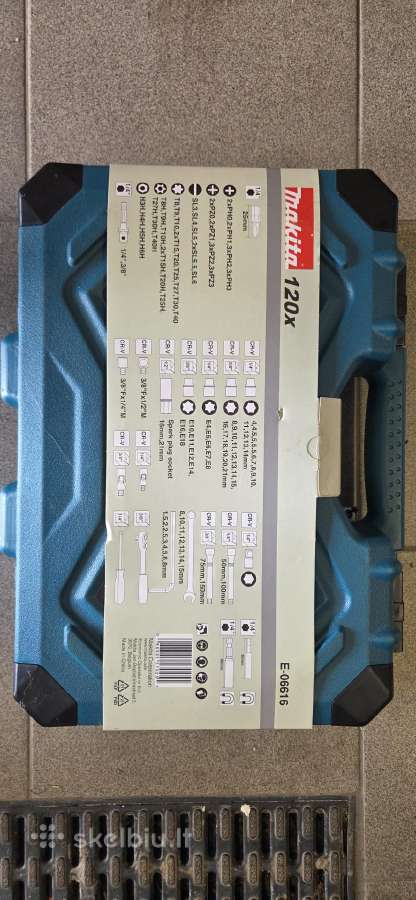 Įrankių komplektas Makita E-06616, 120 vnt. - nuotraukos Nr. 4