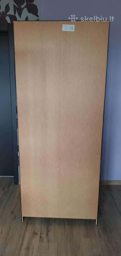 Ikea Brimnes Spinta su 2 durimis, juoda, 78x190 cm - nuotraukos Nr. 5