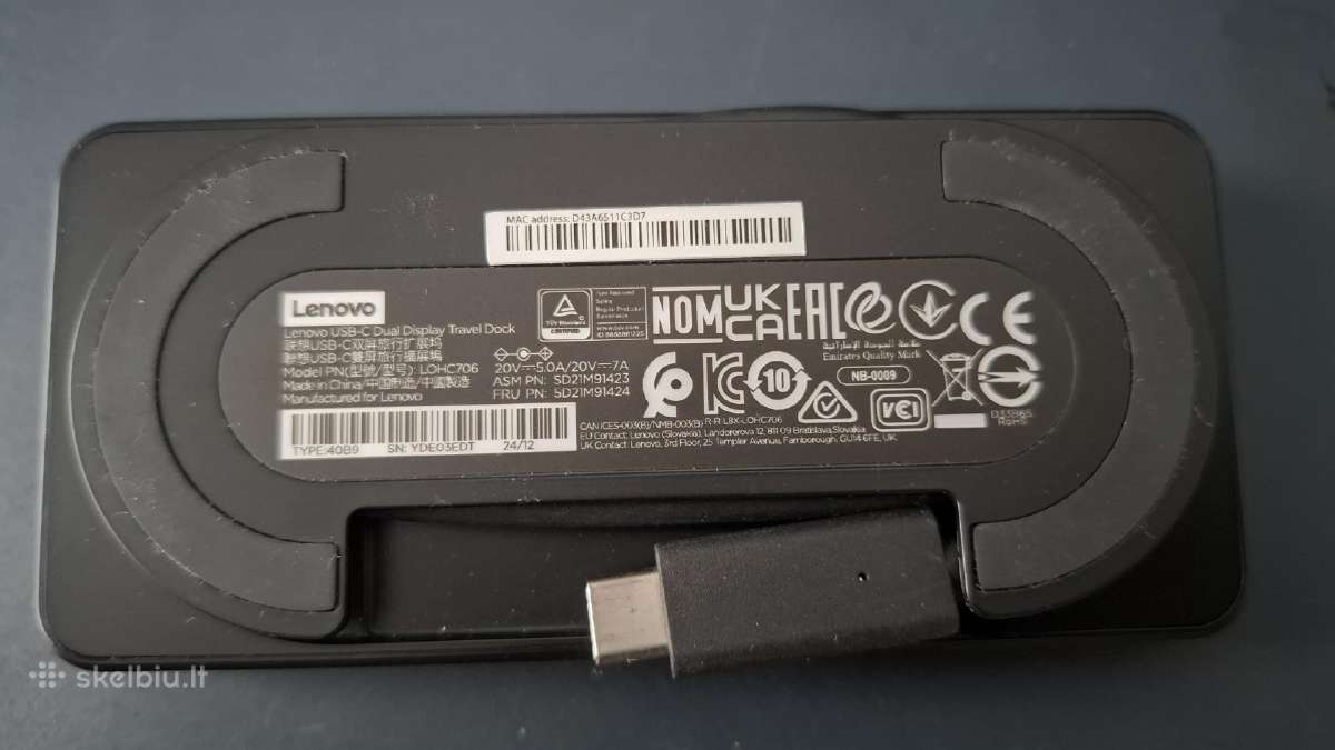 Lenovo mini docking station - nuotraukos Nr. 2