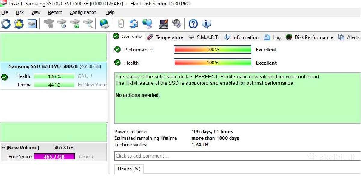 Samsung 870 EVO 500/250 GB SSD - nuotraukos Nr. 5