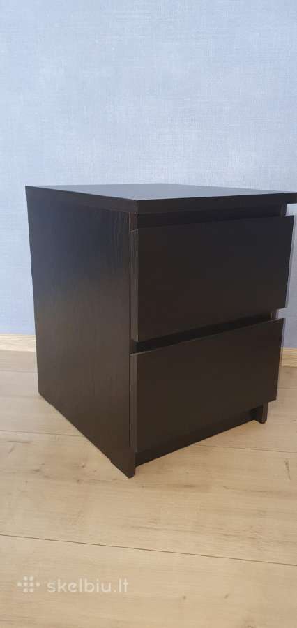 Ikea Malm Komoda su 2 stalčiais, tamsiai ruda - nuotraukos Nr. 2