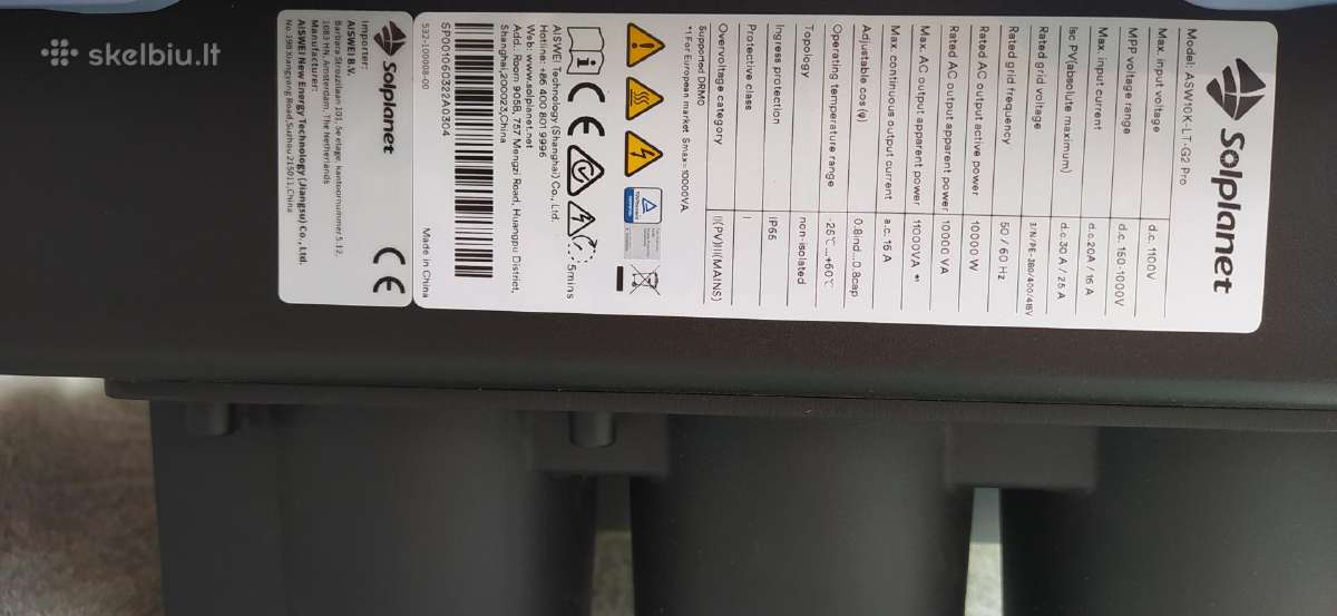 Nauduotas saulės elektrinės invertoris Solplanet - nuotraukos Nr. 2