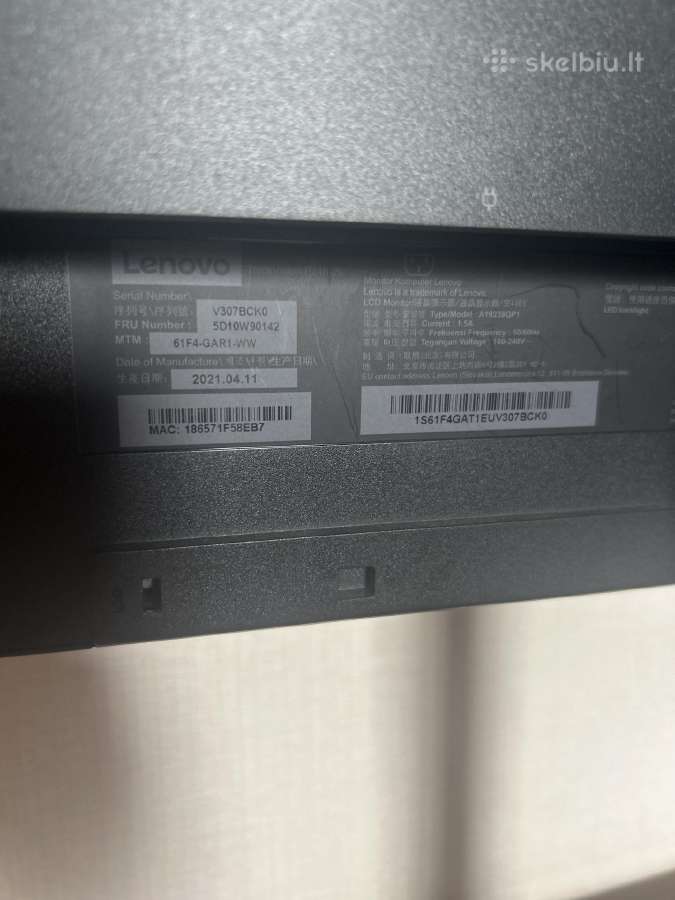 Lenovo monitorius - nuotraukos Nr. 3