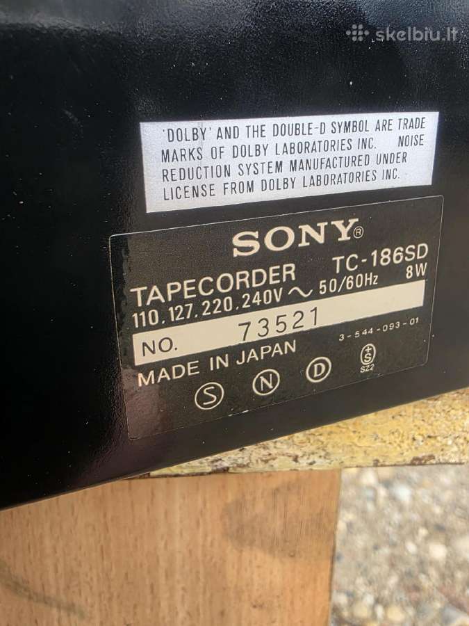 Antikvarine kasetinė dėka Sony Tc186sd - nuotraukos Nr. 4