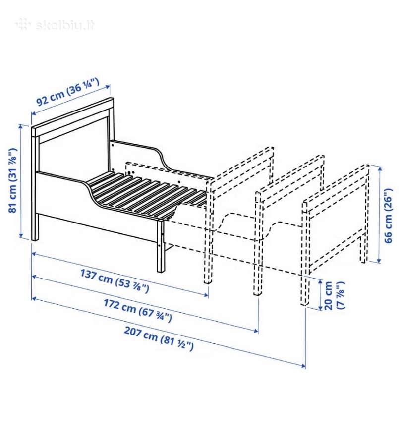 Vaikiška Ikea lova Sundvik - nuotraukos Nr. 13