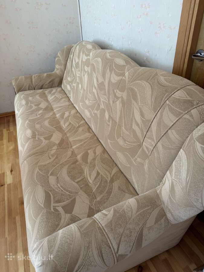 Geros būklės sofa-lova su dvejais foteliais - nuotraukos Nr. 3