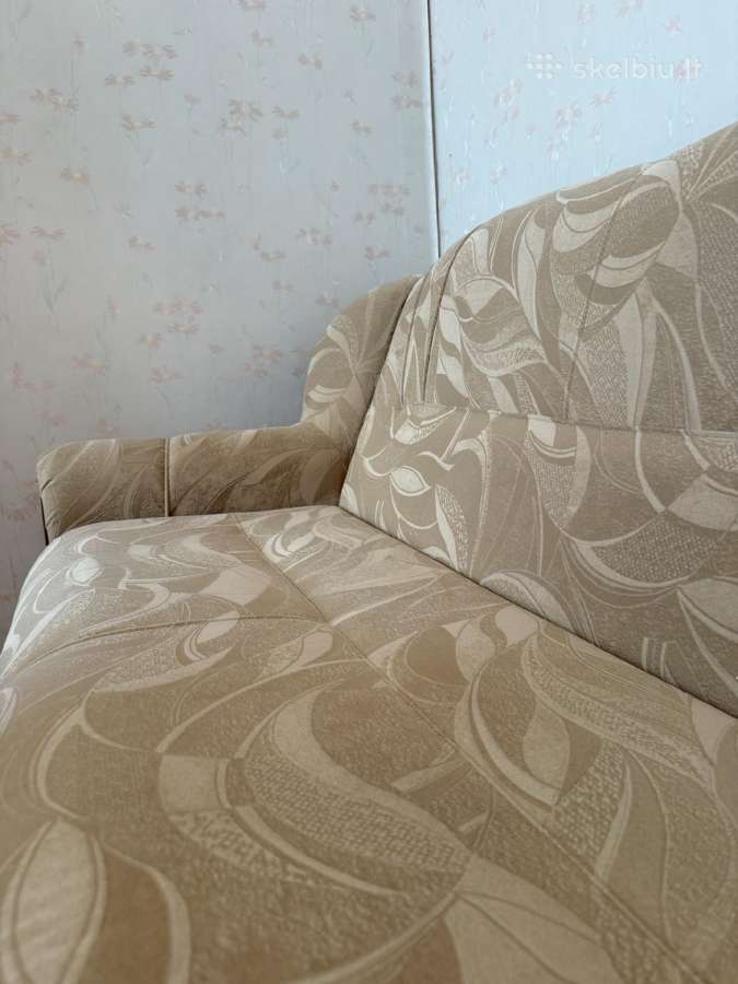 Geros būklės sofa-lova su dvejais foteliais - nuotraukos Nr. 4