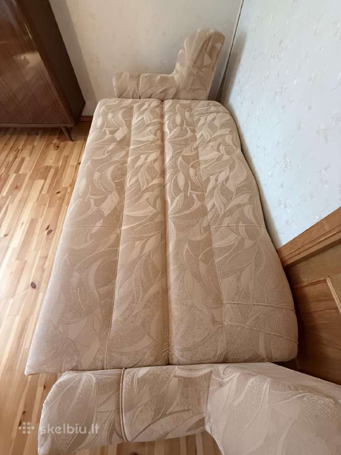 Geros būklės sofa-lova su dvejais foteliais - nuotraukos Nr. 7