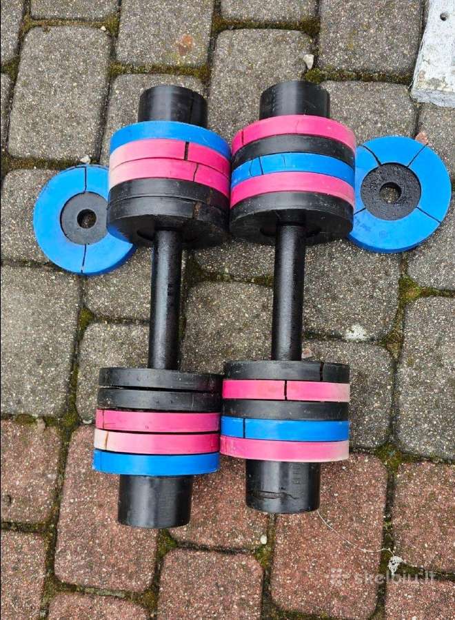 Hanteliai 2vnt po.15kg bendras30kg 2vnt 42eur - nuotraukos Nr. 3