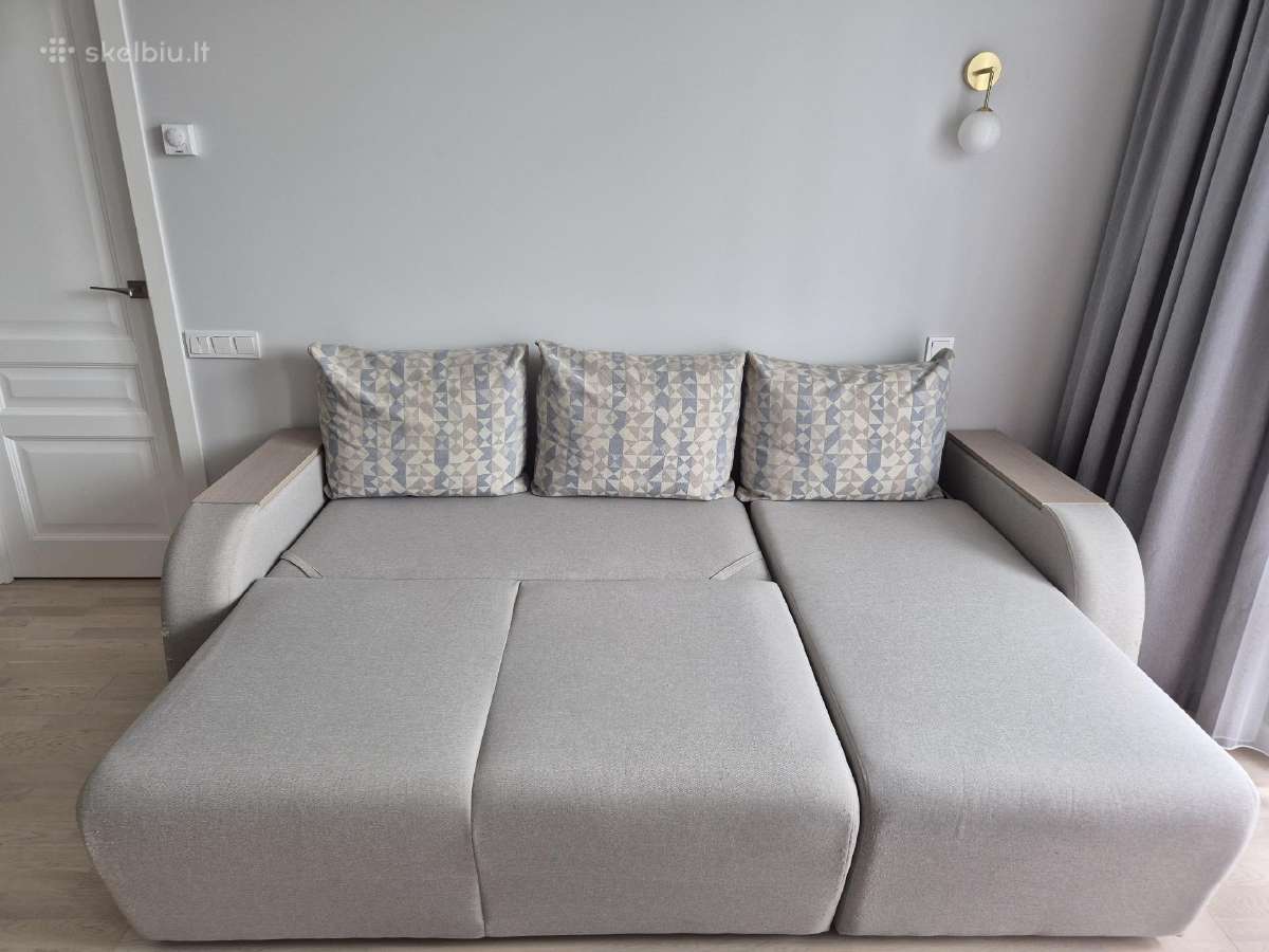 Parduodama išskleidžiama kampinė sofa-lova - nuotraukos Nr. 2