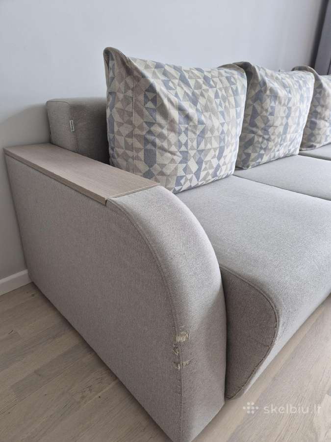 Parduodama išskleidžiama kampinė sofa-lova - nuotraukos Nr. 5