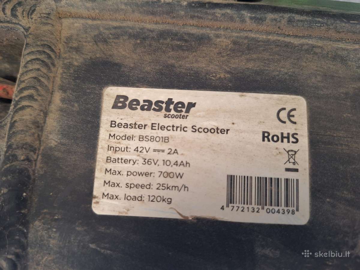 Beaster Scooter bs801b be priedų, važiuojantis - nuotraukos Nr. 11