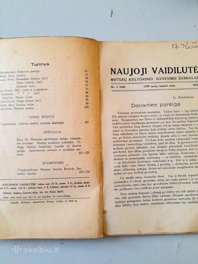 Žurnalas "Naujoji Vaidilutė" 1933m.-1940m. - nuotraukos Nr. 13