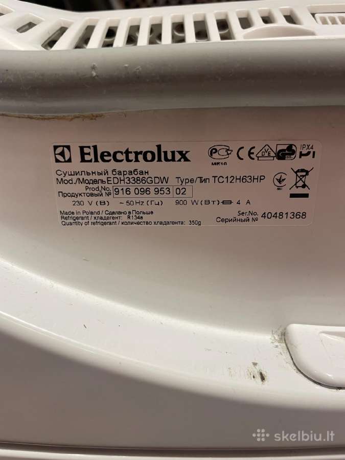 Džiovyklė Electrolux - nuotraukos Nr. 3