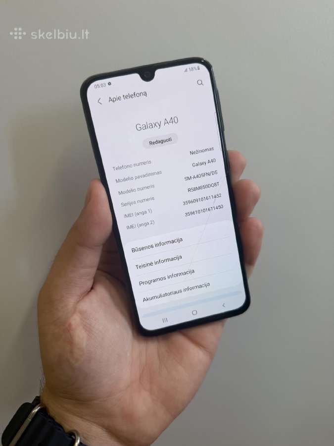 Samsung A40 - nuotraukos Nr. 4