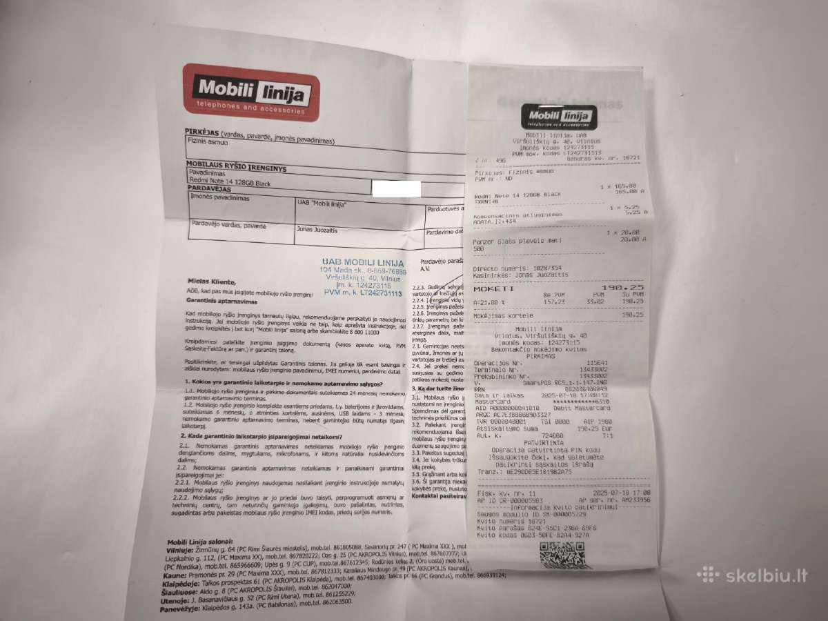 Redmi Note 14 su Garantija - nuotraukos Nr. 8