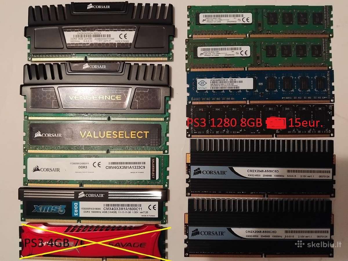 Ddr-2-3-4 RAM po 2gb po 4gb ir 8gb - nuotraukos Nr. 3