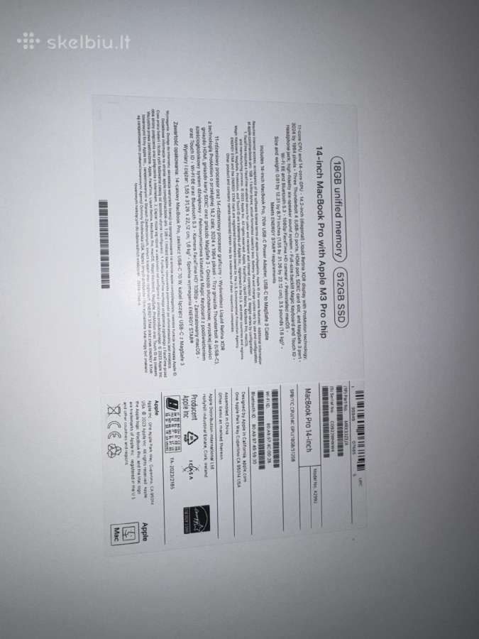 Apple MacBook Pro 14 - nuotraukos Nr. 9