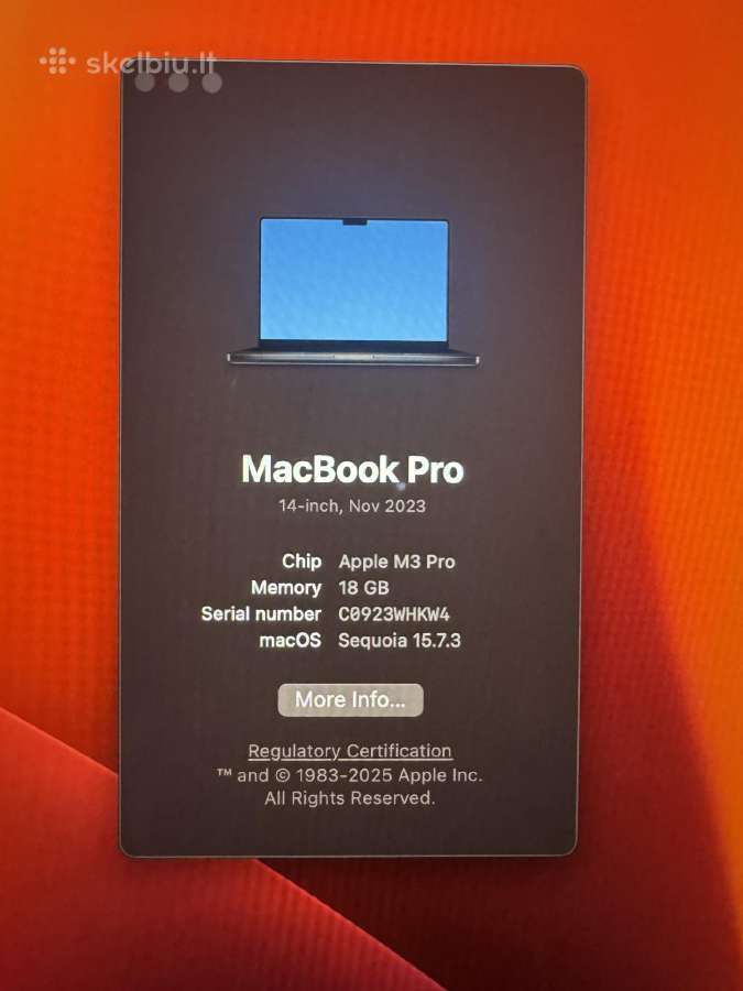 Apple MacBook Pro 14 - nuotraukos Nr. 7