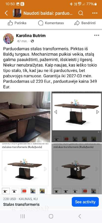 Stalas transformeris - nuotraukos Nr. 5