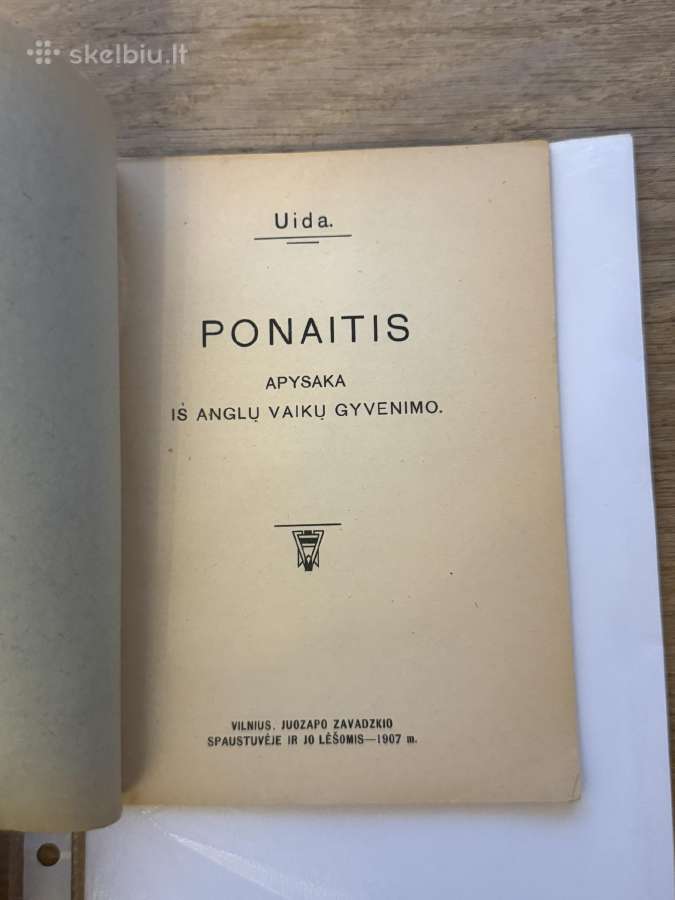 Antikvarinė knyga ,ponaitis apysaka 1908 m. - nuotraukos Nr. 2