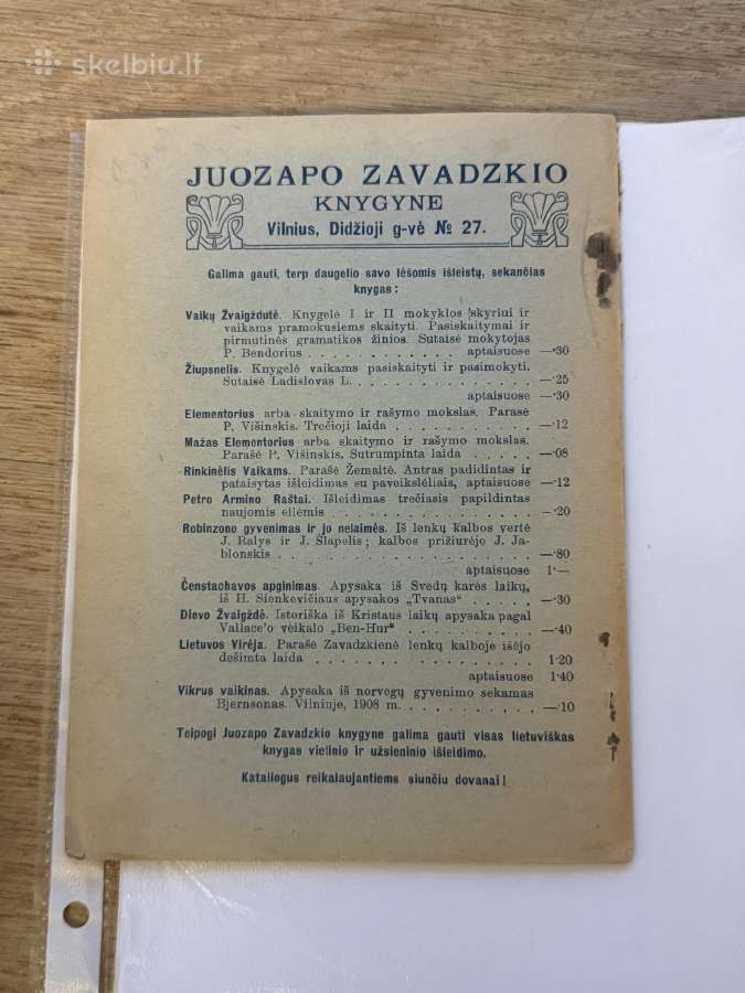 Antikvarinė knyga ,ponaitis apysaka 1908 m. - nuotraukos Nr. 7