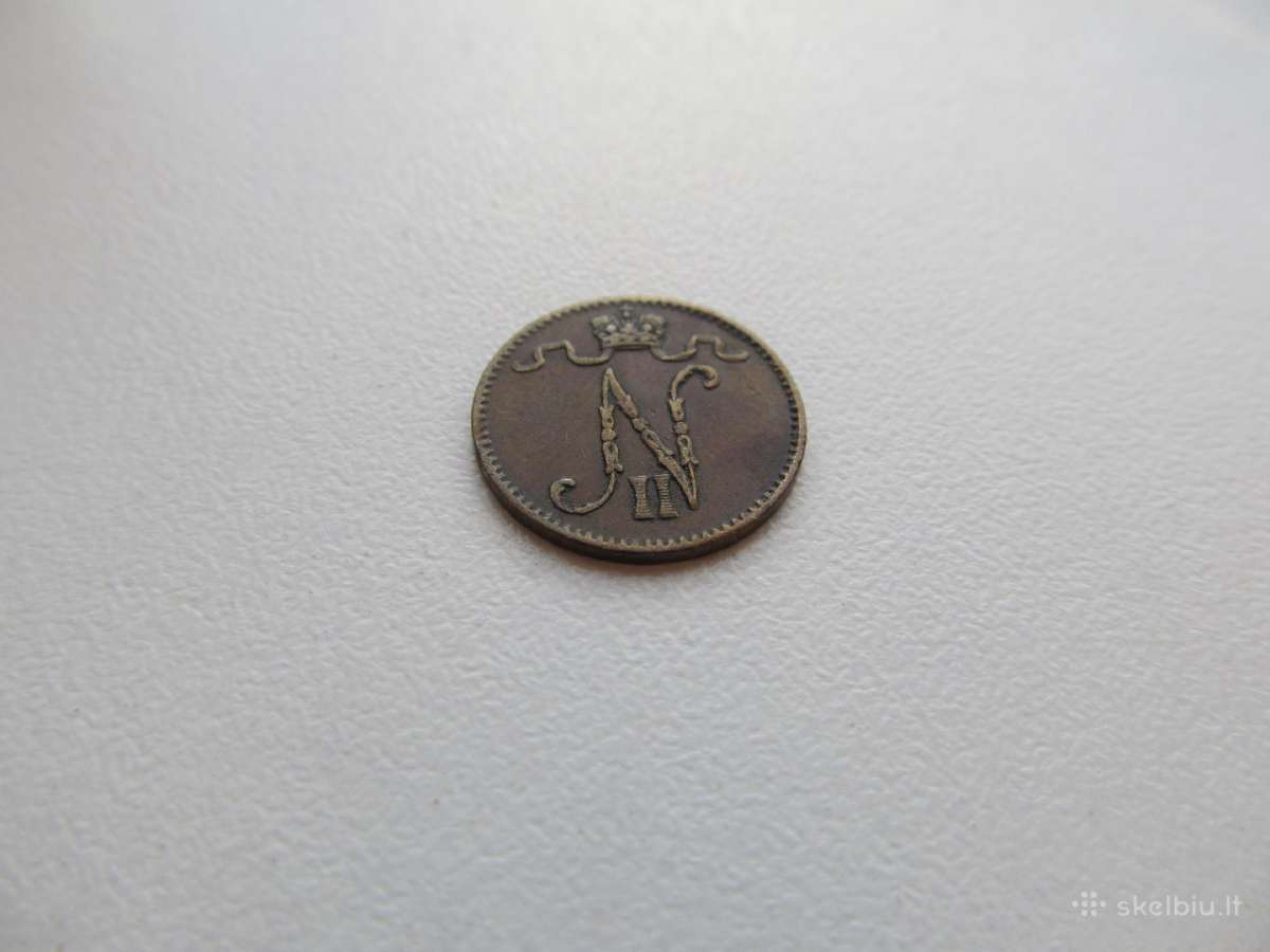 1 penni , Rusija Suomija , 1905, 1906 - nuotraukos Nr. 2